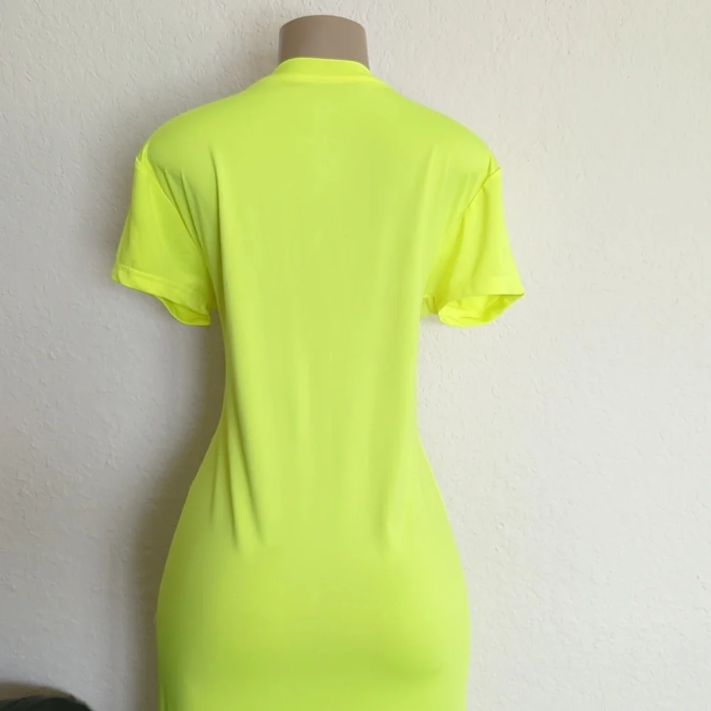 Posh Peanut Neon Green Maxi Dress Small - Picture 4 of 8